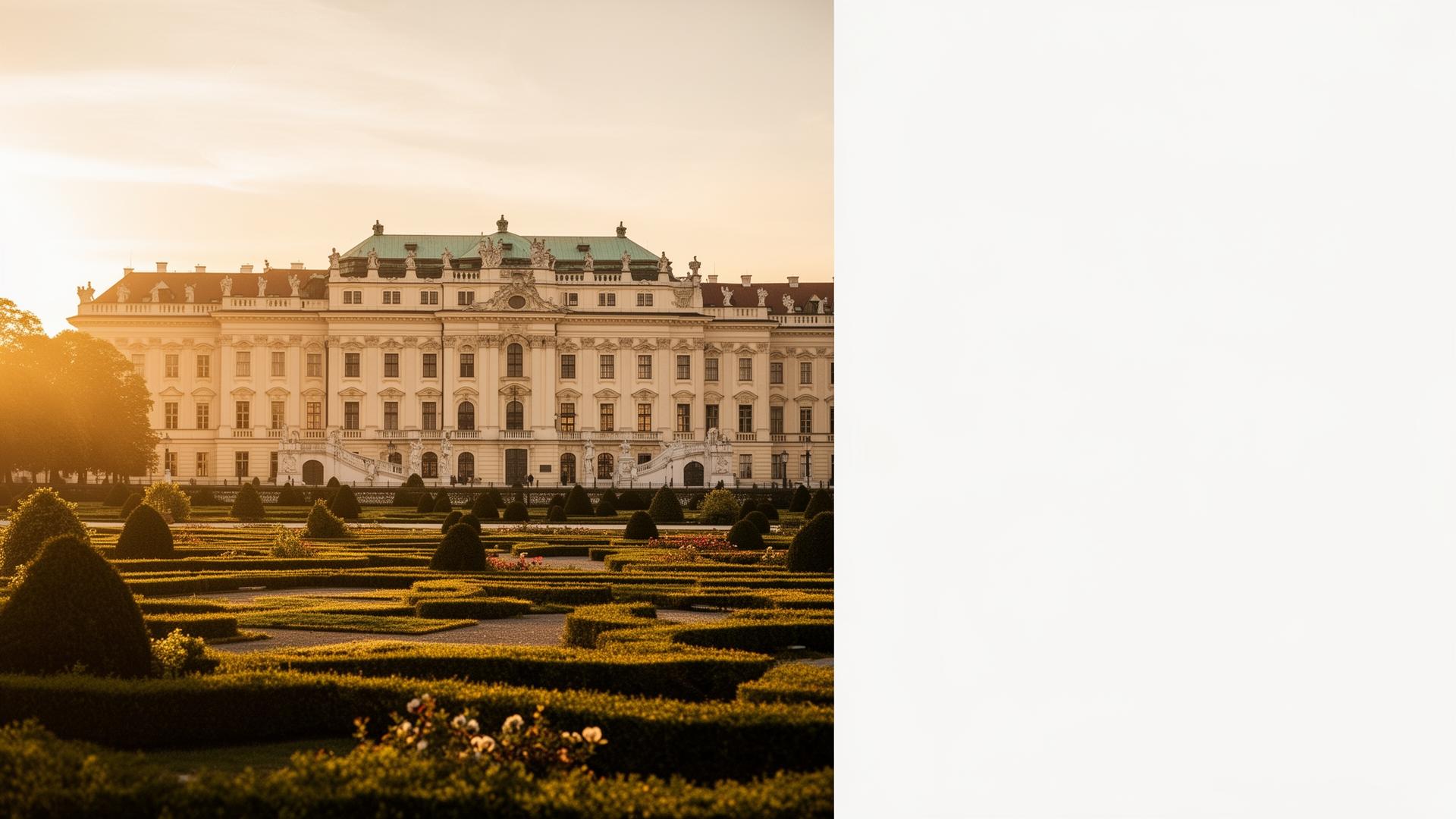Schönbrunn Palace at golden hour